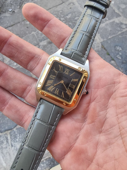 CARTIER DUMONT ACCIAIO E ORO ANTRACITE