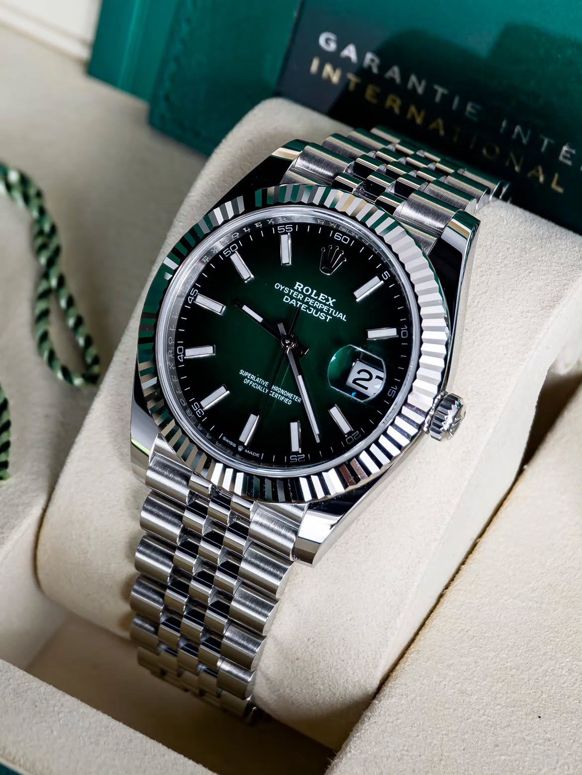 ROLEX DATEJUST JUBILEE OMBRE GREEN