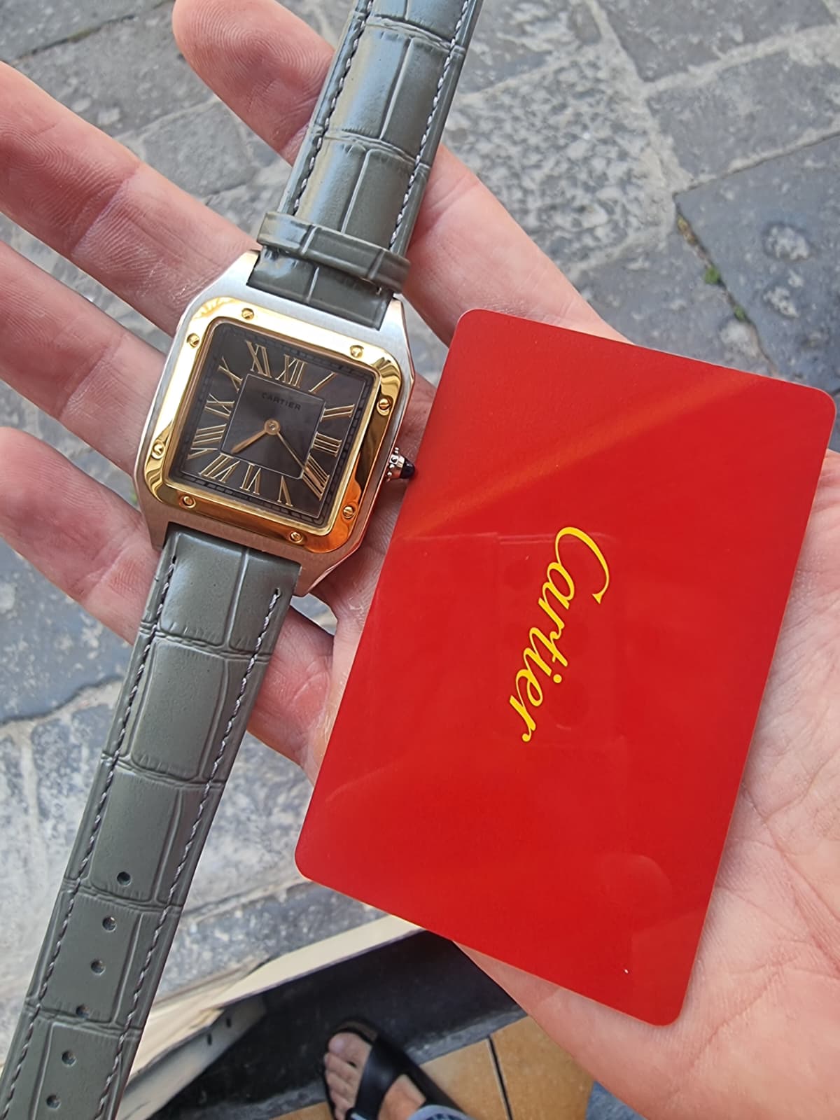 CARTIER DUMONT ACCIAIO E ORO ANTRACITE