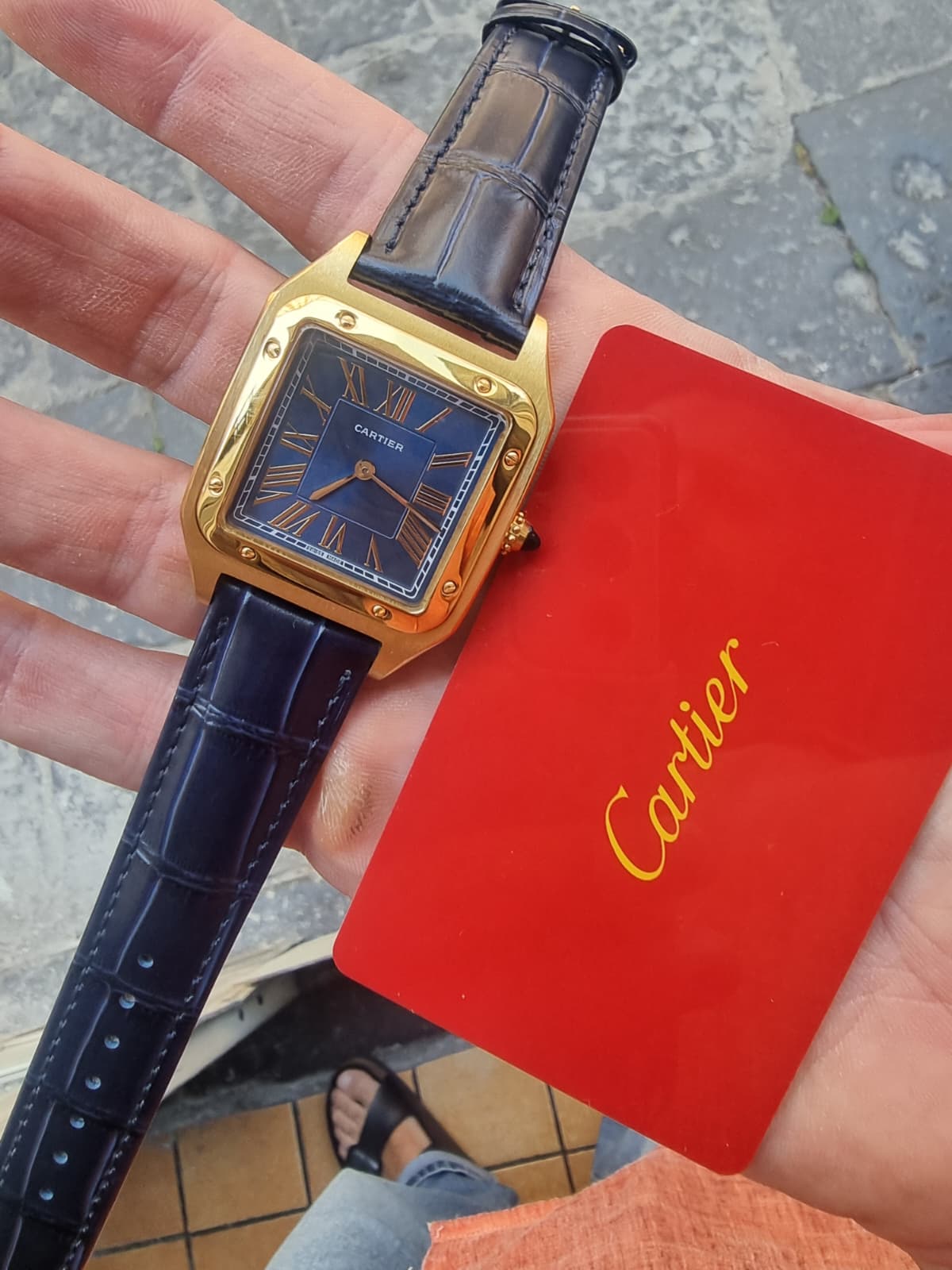 CARTIER DUMONT ORO DIAL BLUE