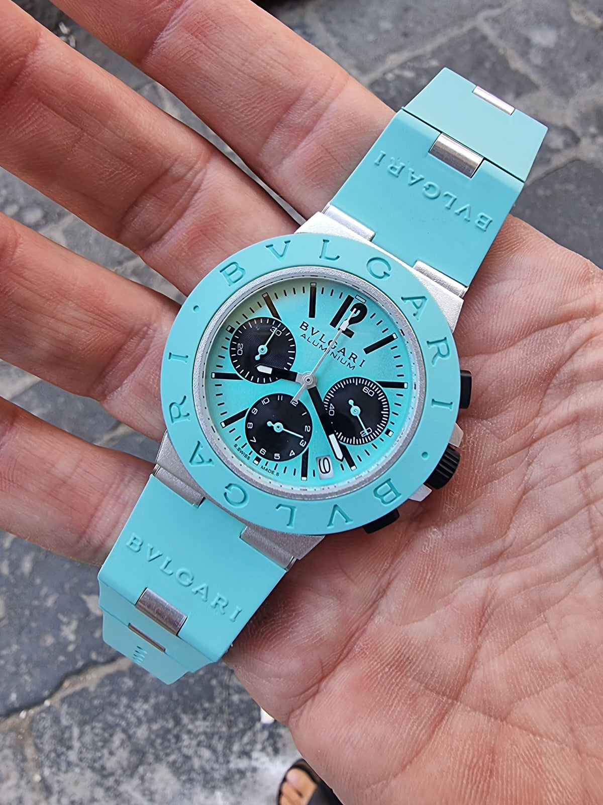 BVLGARI ALLUMINIUM CHRONO TIFFANY