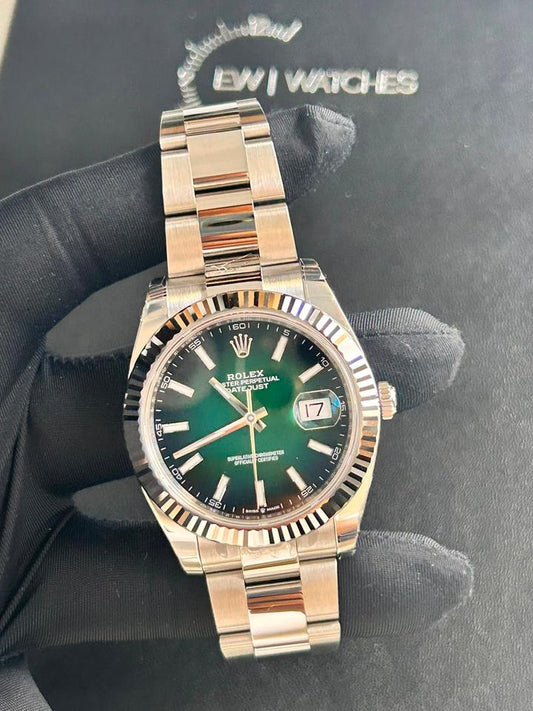 ROLEX DATEJUST OYSTER OMBRE GREEN